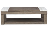 Loyaska Grayish Brown/White Lift-top Coffee Table and 2 End Tables from Ashley - Luna Furniture