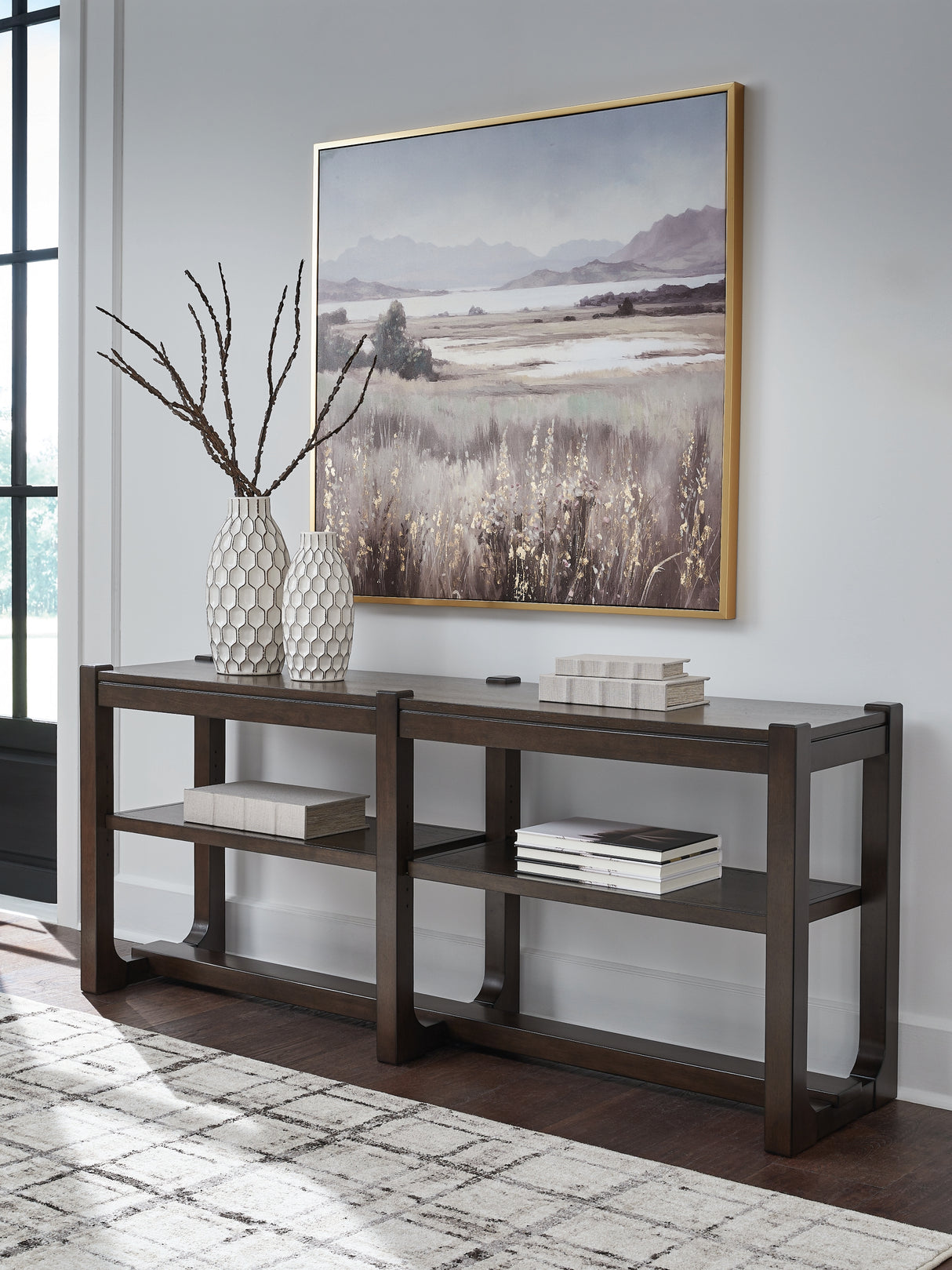 Breckington Dark Brown Sofa Table from Ashley - Luna Furniture