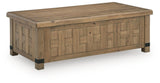 Ridgester Light Brown Lift-Top Coffee Table from Ashley - Luna Furniture