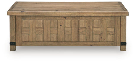 Ridgester Light Brown Lift-Top Coffee Table from Ashley - Luna Furniture