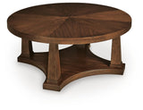 Rustic Plains Warm Brown Coffee Table from Ashley - Luna Furniture