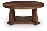 Rustic Plains Warm Brown Coffee Table from Ashley - Luna Furniture