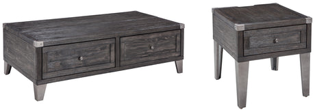 Todoe Dark Gray Coffee Table and End Table from Ashley Furniture - Luna Furniture