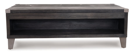 Todoe Dark Gray Coffee Table with Lift Top from Ashley - Luna Furniture
