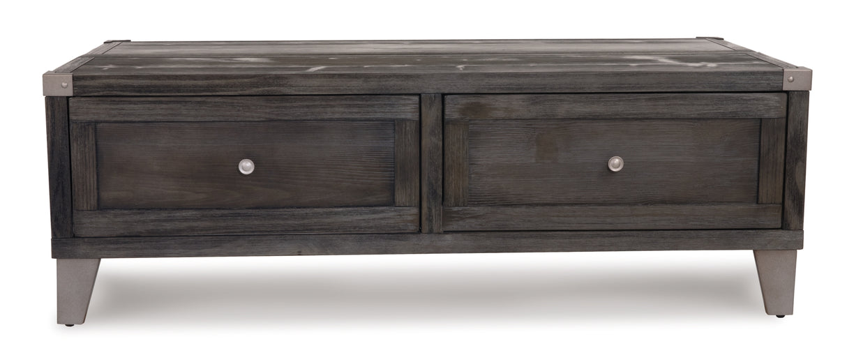 Todoe Dark Gray Coffee Table with Lift Top from Ashley - Luna Furniture