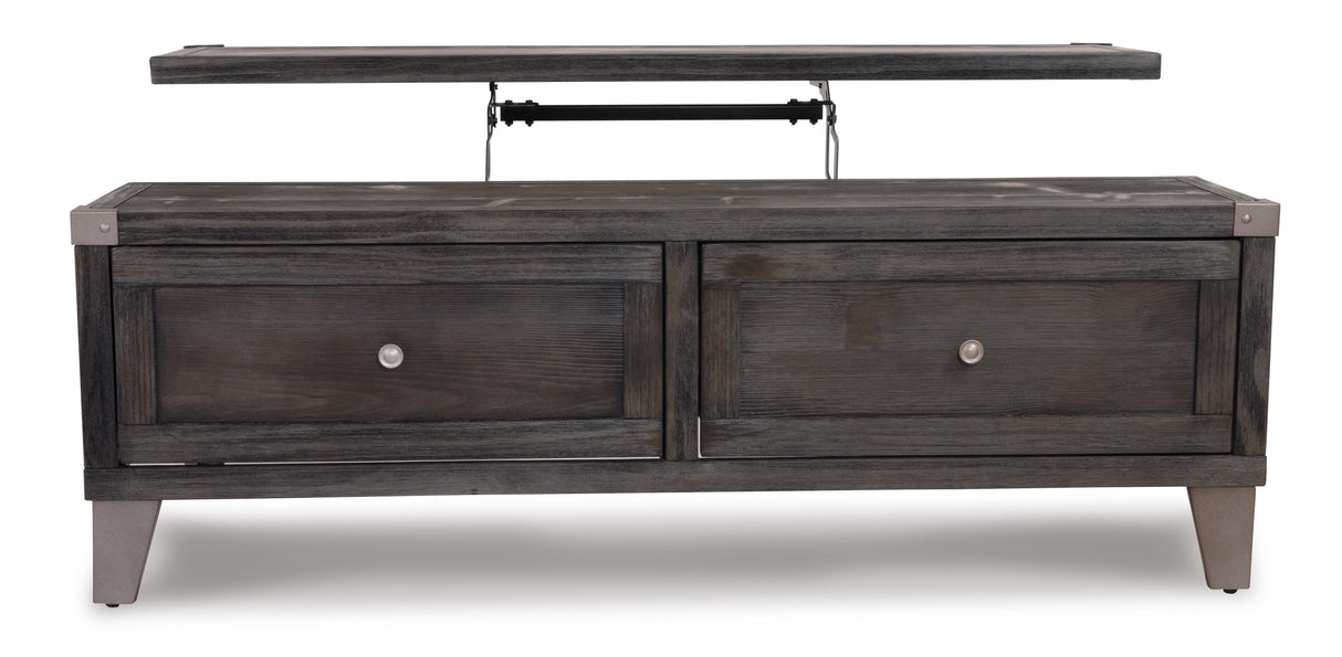 Todoe Dark Gray Coffee Table with Lift Top from Ashley - Luna Furniture
