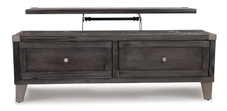 Todoe Dark Gray Coffee Table with Lift Top from Ashley - Luna Furniture