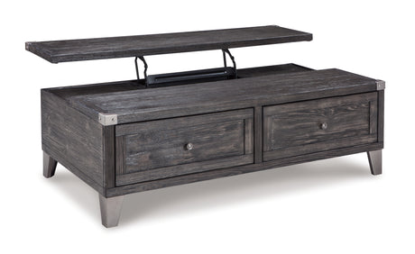 Todoe Dark Gray Coffee Table with Lift Top from Ashley - Luna Furniture