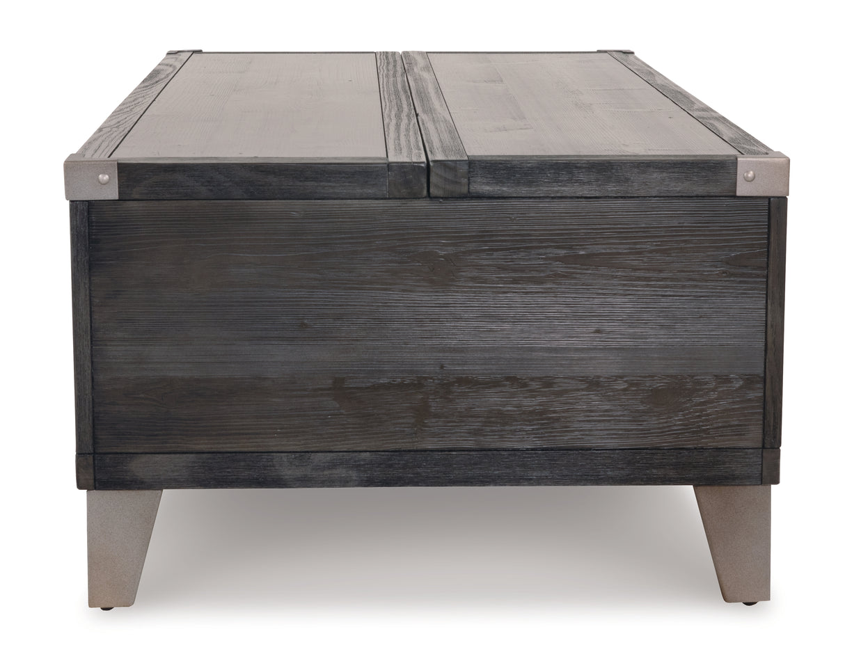 Todoe Dark Gray Coffee Table with Lift Top from Ashley - Luna Furniture