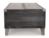 Todoe Dark Gray Coffee Table with Lift Top from Ashley - Luna Furniture