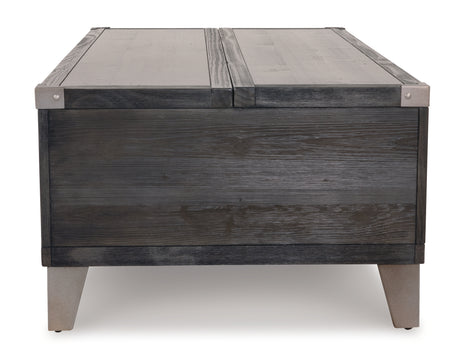 Todoe Dark Gray Coffee Table with Lift Top from Ashley - Luna Furniture