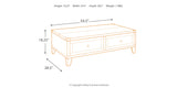 Todoe Coffee Table with 1 End Table in Dark Gray from Ashley Furniture - Luna Furniture