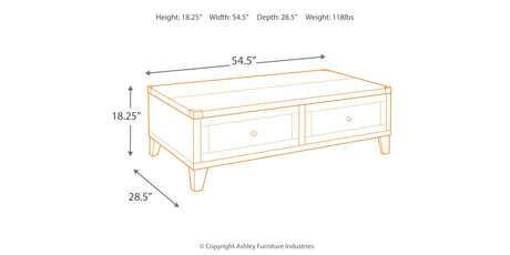 Todoe Coffee Table with 1 End Table in Dark Gray from Ashley Furniture - Luna Furniture