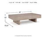 Jorlaina Light Grayish Brown Coffee Table and 2 End Tables from Ashley Furniture - Luna Furniture