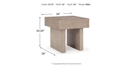 Jorlaina Coffee Table with 1 End Table in Light Grayish Brown from Ashley Furniture - Luna Furniture