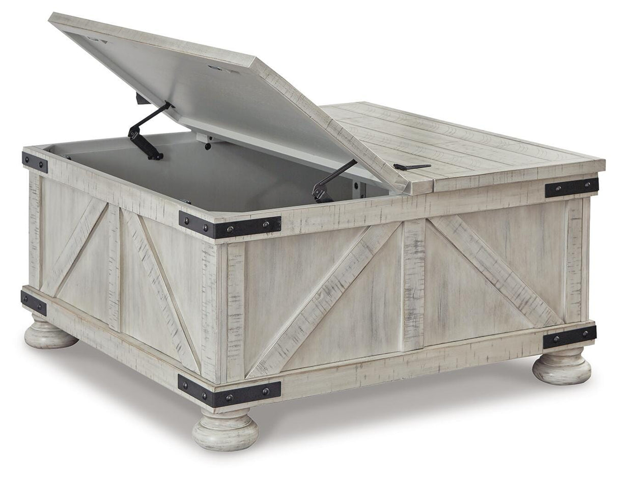 Carynhurst Whitewash Coffee Table from Ashley Furniture - Luna Furniture