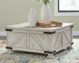 Carynhurst Whitewash Coffee Table from Ashley - Luna Furniture