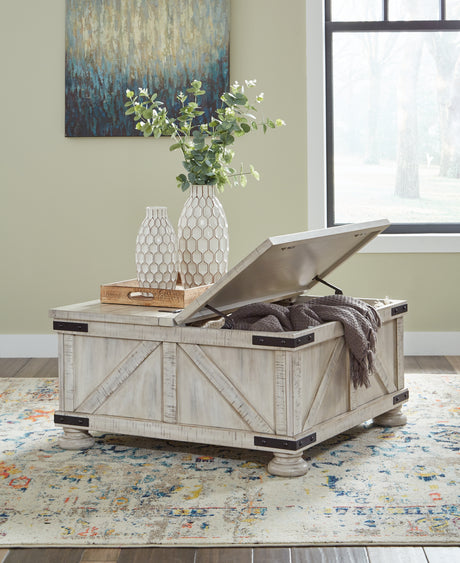 Carynhurst Whitewash Coffee Table from Ashley - Luna Furniture