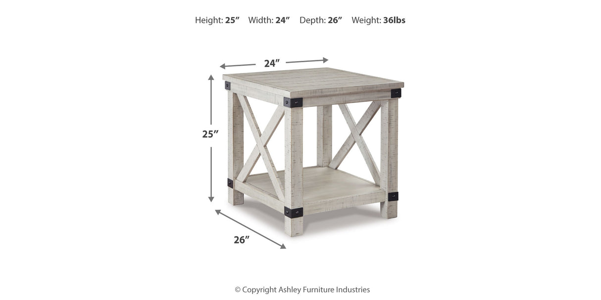 Carynhurst Whitewash End Table from Ashley Furniture - Luna Furniture