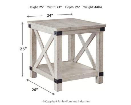 Carynhurst Whitewash End Table from Ashley Furniture - Luna Furniture