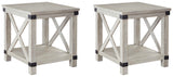Carynhurst 2 End Tables in Whitewash from Ashley Furniture - Luna Furniture
