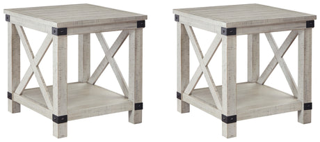 Carynhurst 2 End Tables in Whitewash from Ashley Furniture - Luna Furniture