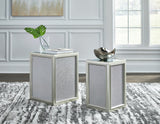 Traleena Silver Finish Nesting End Table from Ashley - Luna Furniture