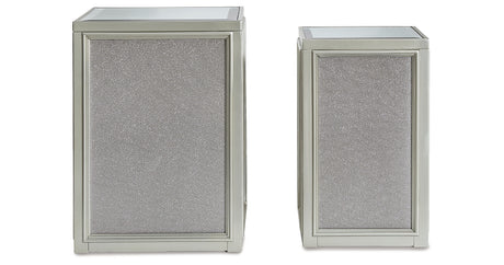 Traleena Silver Finish Nesting End Table from Ashley - Luna Furniture