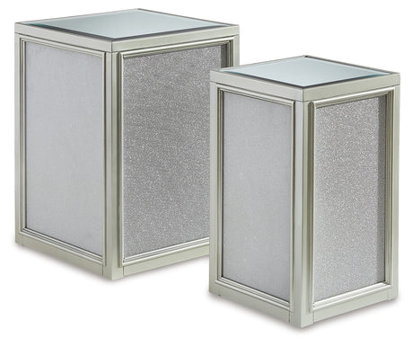 Traleena Silver Finish Nesting End Table from Ashley - Luna Furniture