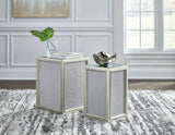 Traleena Silver Finish Nesting End Table from Ashley - Luna Furniture