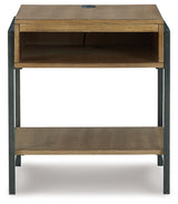 Fridley Brown/Black End Table from Ashley - Luna Furniture