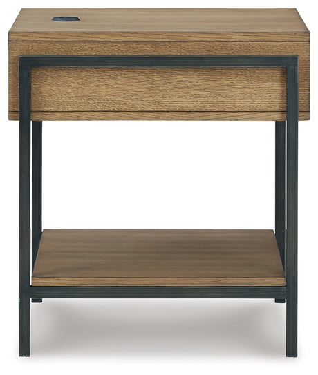Fridley Brown/Black End Table from Ashley - Luna Furniture
