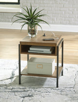Fridley Brown/Black End Table from Ashley - Luna Furniture