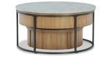 Fridley Gray/Brown/Black Nesting Coffee Table from Ashley Furniture - Luna Furniture