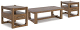 Cabalynn Light Brown Coffee Table and 2 End Tables from Ashley Furniture - Luna Furniture