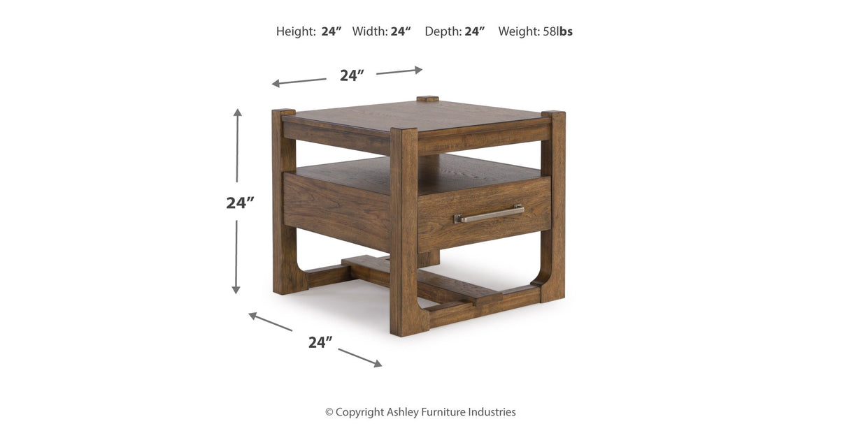 Cabalynn Coffee Table with 1 End Table in Light Brown from Ashley Furniture - Luna Furniture