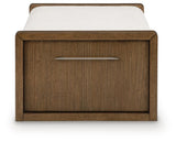 Marxmore Brown/Beige Upholstered Ottoman with Storage from Ashley - Luna Furniture