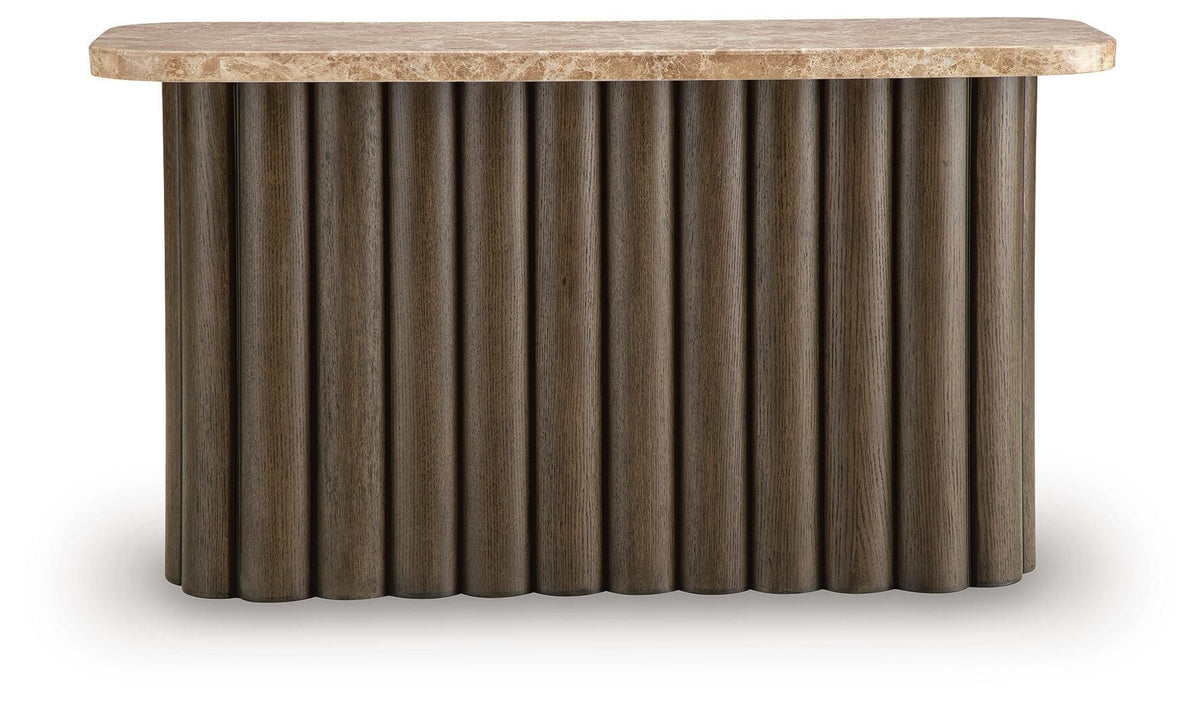 Darimore Burnished Brown Sofa Table from Ashley - Luna Furniture