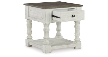 Havalance White/Gray Coffee Table with 2 End Tables from Ashley Furniture - Luna Furniture