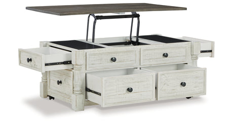 Havalance White/Gray Coffee Table with 2 End Tables from Ashley Furniture - Luna Furniture