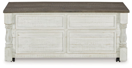 Havalance White/Gray Coffee Table with 2 End Tables from Ashley Furniture - Luna Furniture