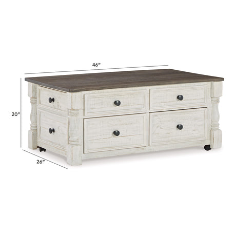 Havalance White/Gray Lift-Top Coffee Table from Ashley - Luna Furniture