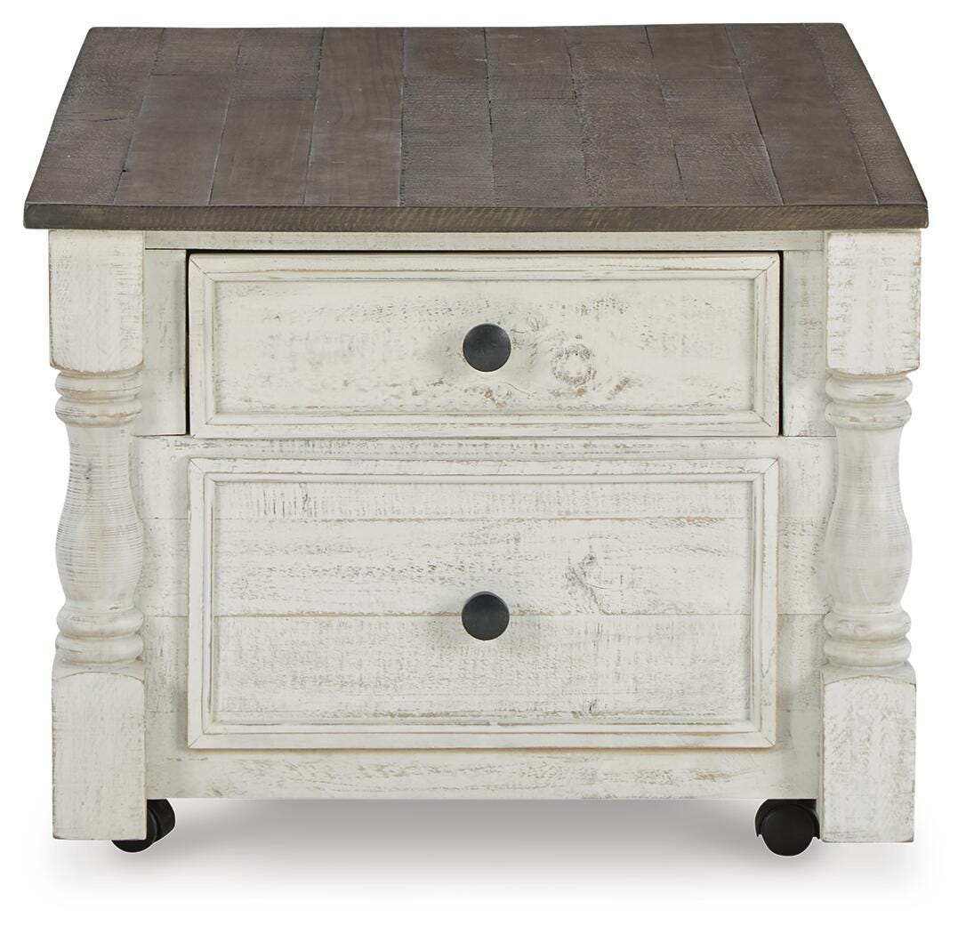 Havalance White/Gray Lift Top Coffee Table and 2 End Tables from Ashley Furniture - Luna Furniture