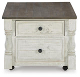 Havalance White/Gray Lift Top Coffee Table and 2 End Tables from Ashley Furniture - Luna Furniture
