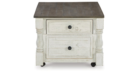 Havalance White/Gray Coffee Table with 2 End Tables from Ashley Furniture - Luna Furniture