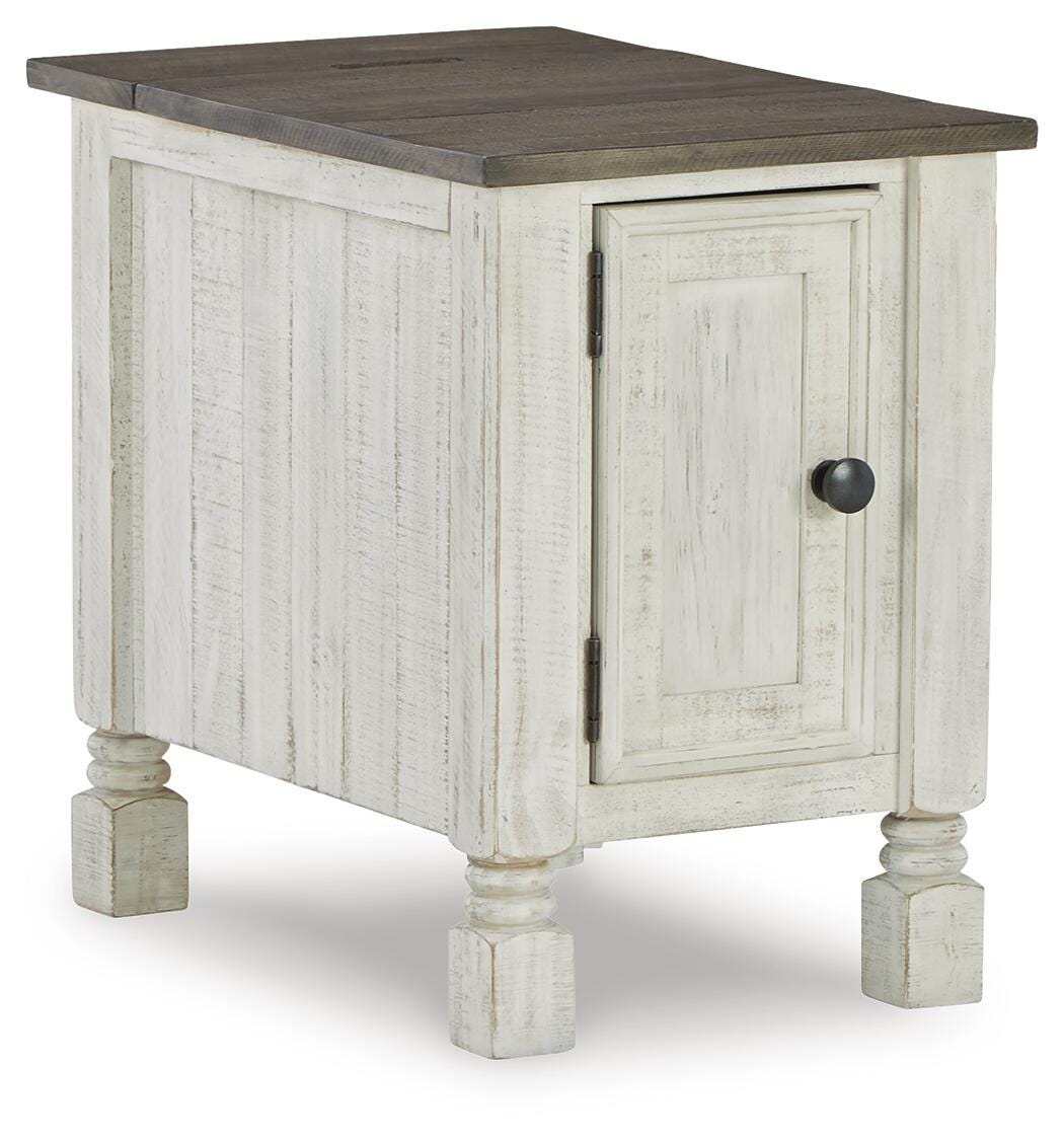 Havalance White/Gray Chairside End Table from Ashley Furniture - Luna Furniture