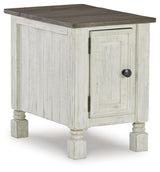 Havalance White/Gray Chairside End Table from Ashley Furniture - Luna Furniture