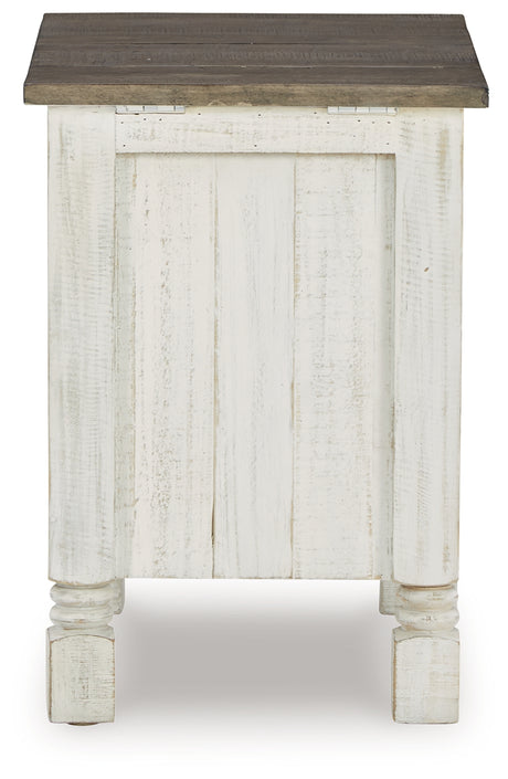 Havalance White/Gray Chairside End Table from Ashley - Luna Furniture