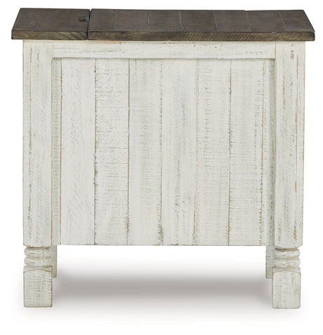 Havalance White/Gray Chairside End Table from Ashley - Luna Furniture