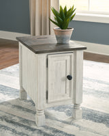 Havalance White/Gray Chairside End Table from Ashley - Luna Furniture